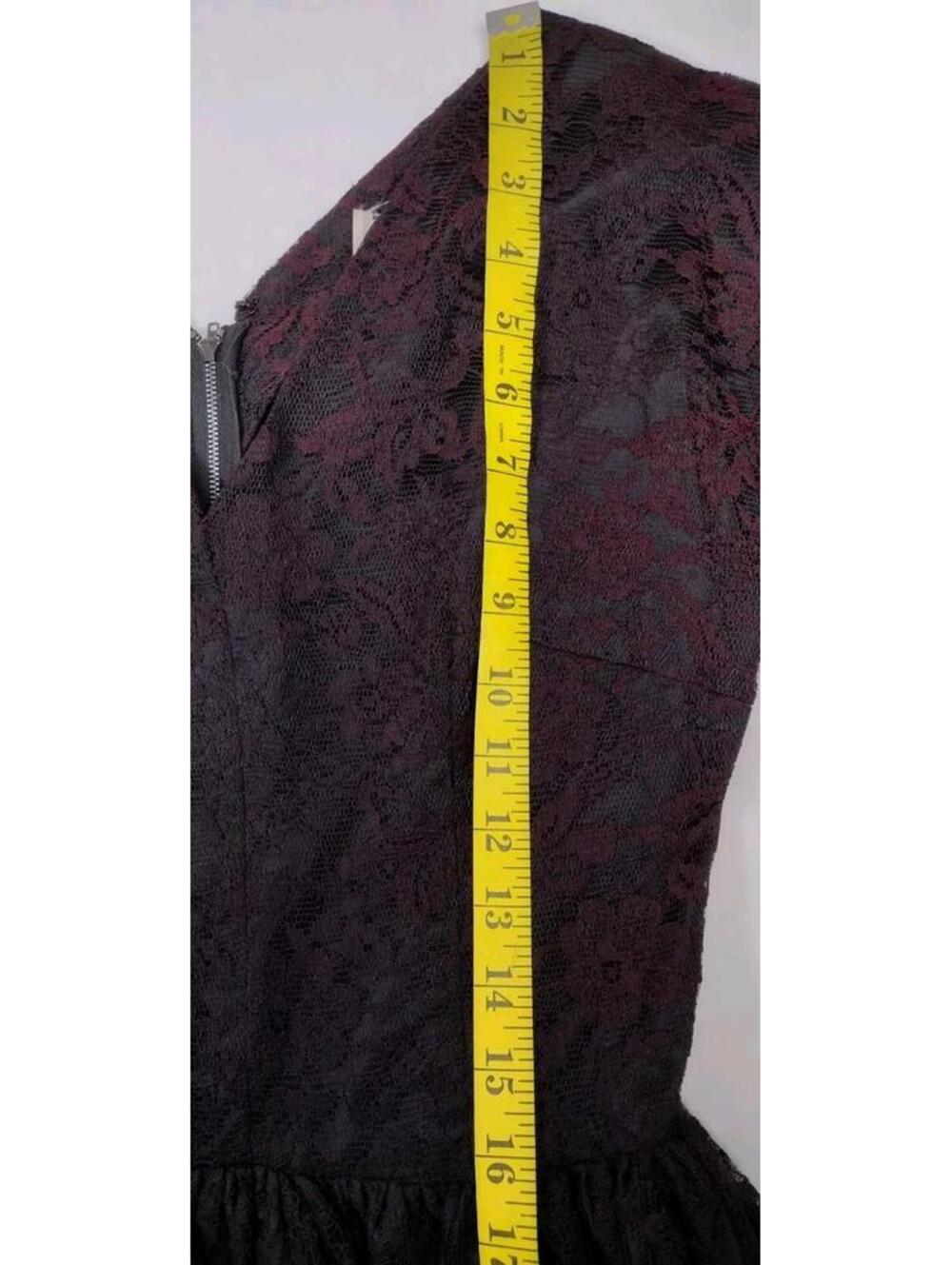 1960s Julie Miller Dress Black Lace ZOMBIE day of the dead DISCOLORED Petite XS - Picture 9 of 11